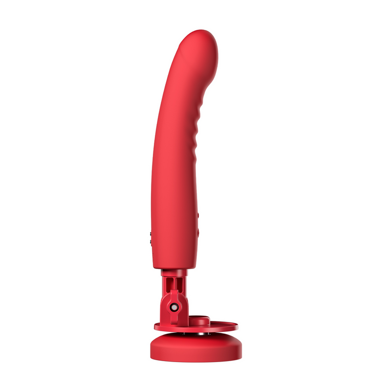 Mission 2 - Vibrerende sugekop-dildo med berøringsfølsomhed - Rød
