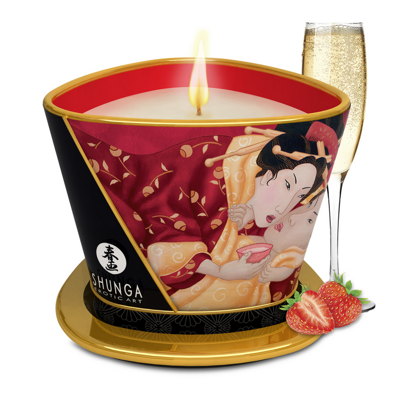 Massagelys - Strawberry Sparkling Wine - 5,7 oz / 170 ml