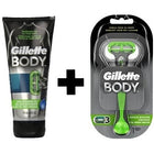 Intim Barberings Sæt til Mænd. - Gillette Body Gel - Gillette Body Razor - Klunke Voks (creme) By Dick Johnson - funtoys.dk