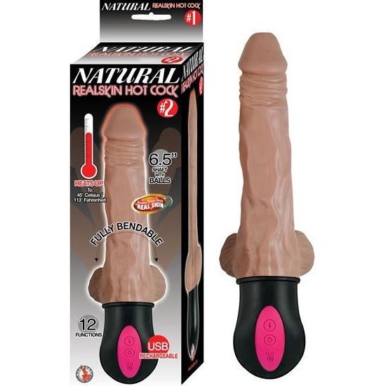 NASSTOYS Hot Cock #2 - Varmende Realistisk Latino Dildo Vibrator Med Pung - funtoys.dk