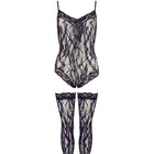 Sexet Catsuit med Selvsiddende Strømper - funtoys.dk