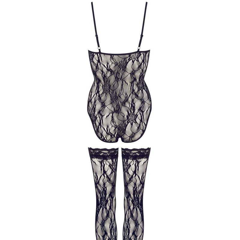 Sexet Catsuit med Selvsiddende Strømper - funtoys.dk