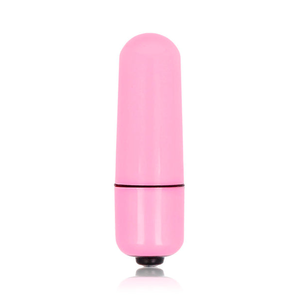 Glossy Bullet Mini Vibrator - Deep Rose - funtoys.dk