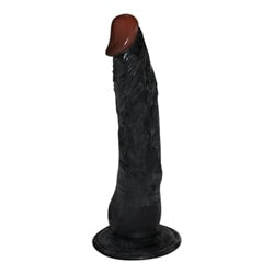 African Lover Realistisk Sort Kæmpe Dildo 23 cm - funtoys.dk