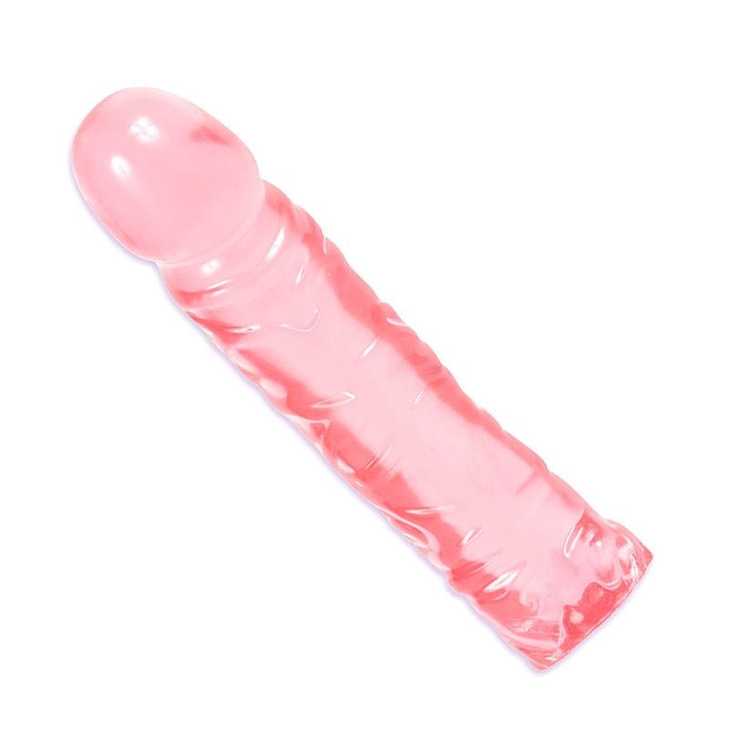 Jelly Dildo Pink - Super Soft - funtoys.dk