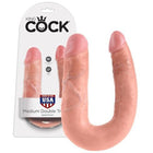 King Cock Dobbelt Dildo U Shaped Double Trouble - funtoys.dk