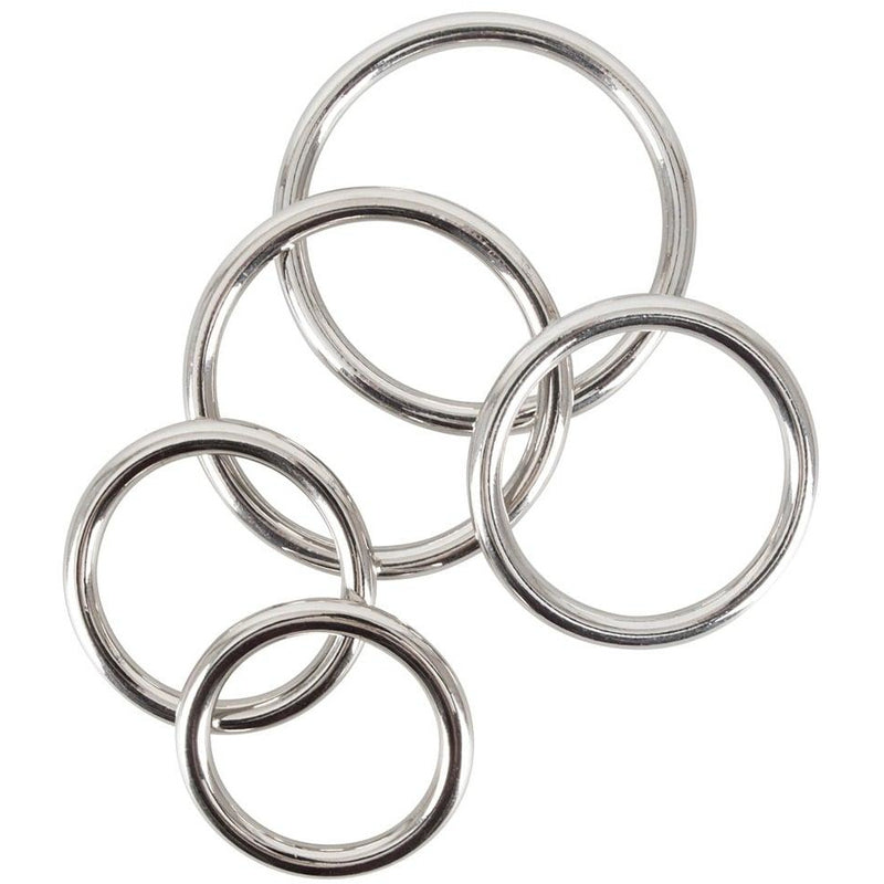 Metal Penisringe - Sæt Med 5 - funtoys.dk