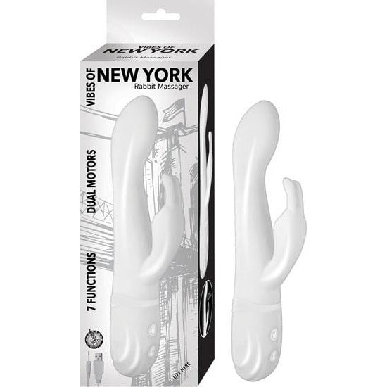 NASSTOYS Vibes of New York Luksus Rabbit Vibrator - Hvid - funtoys.dk