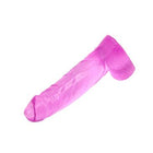 Pink Jelly Dildo Med Pung - funtoys.dk