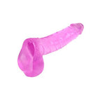 Pink Jelly Dildo Med Pung - funtoys.dk