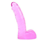 Pink Jelly Dildo Med Pung - funtoys.dk