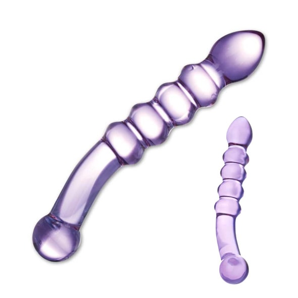 Purple Rain Glas Dildo - funtoys.dk