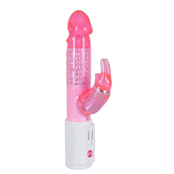 Superdildo med massageperler - funtoys.dk