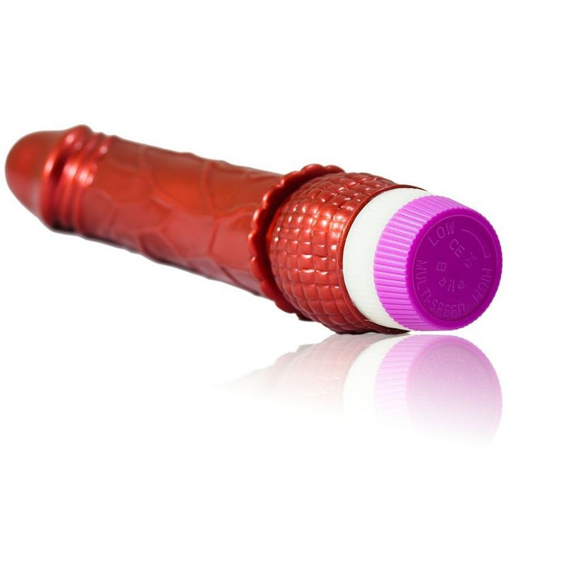 Waves of Pleasure Fantasy Dildo-vibrator - Rød - funtoys.dk